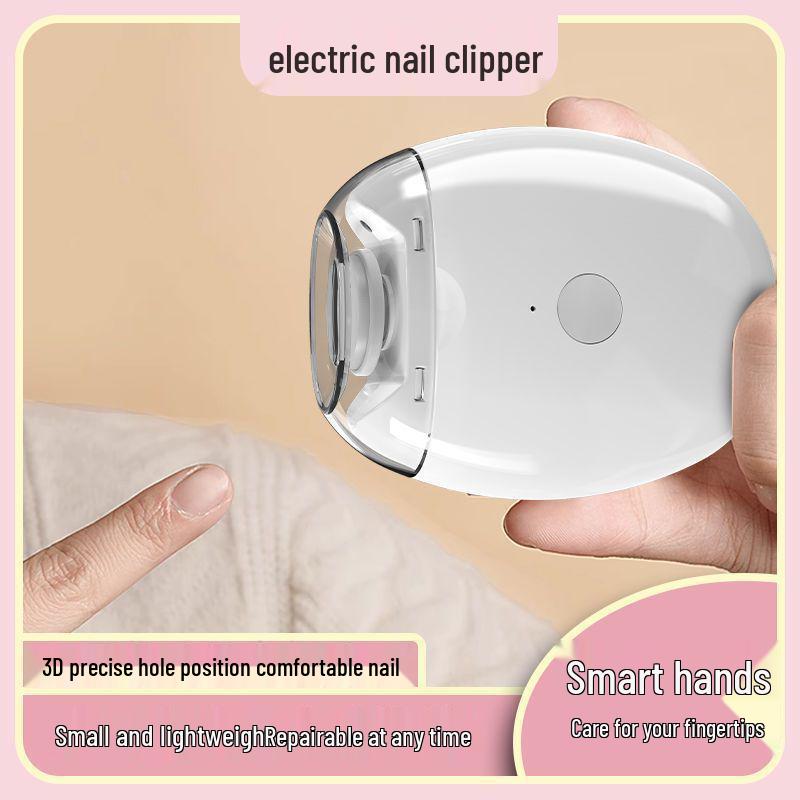 USB Rechargeable Baby Nail File with Anti-Splash, Three Speed Settings & Children's Nail Clippers