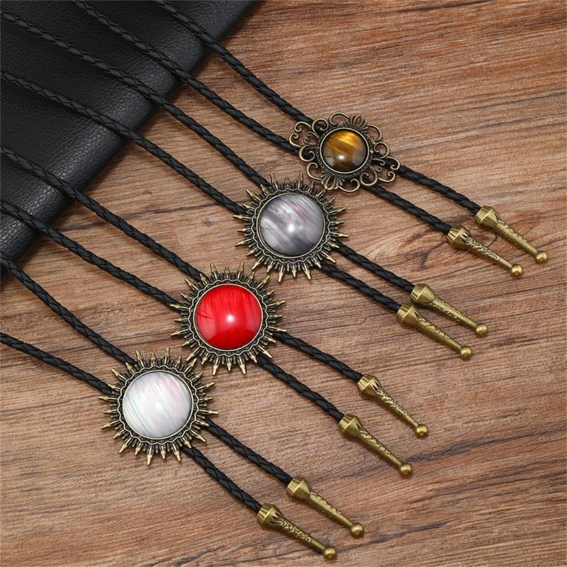 Bolo Tie for Male Teens Cowboy Western Cowgirl Sweater Shirt Decors Necktie