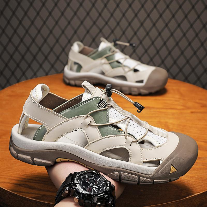 Summer Men's Sandals Baotou Slippers Beach Sandal Wading Shoes for Men Outdoor Breathable Non-slip Sandals