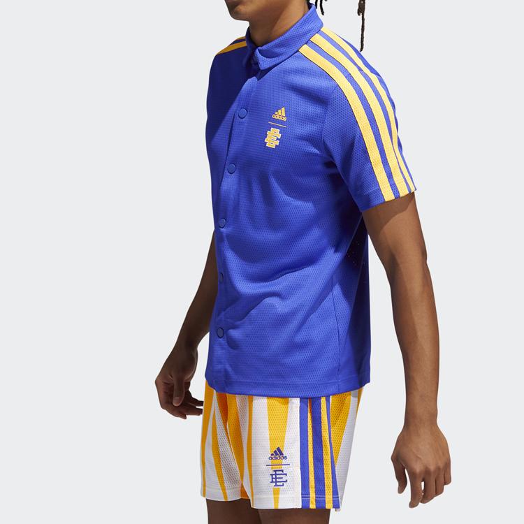 Adidas Eric Emanuel EE Summer Breathable Mesh Basketball T-Shirt Men Tops Navy-Blue H48542