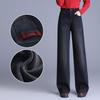 Counter Genuine Plus Velvet Women's Wide Leg Jeans, Winter High-Waist, Slimming Casual Straight Leg Pants, 25"