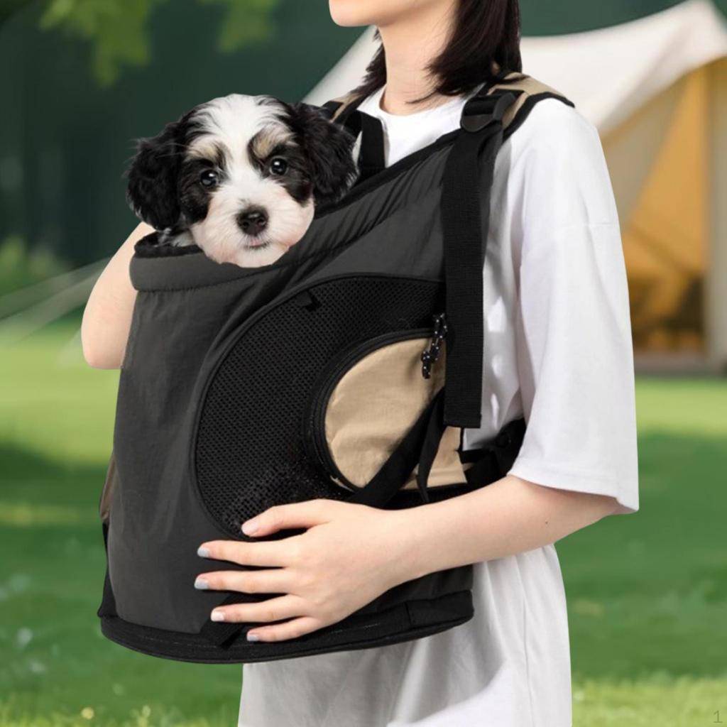 Pet Carrier Backpack Portable Breathable Novelty Ventilated Carrying Bag black