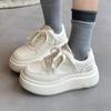 Platform White Shoes Women's Shoes New Versatile Sports Casual Shoes Heightening Lace-up Lace-up Board Shoes