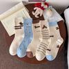 Cartoon Collegiate Style Cute Socks Girls Season Socks Cotton Puppy Cute Pet