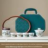 Elegant Mutton Fat Jade Teapot Gift Set - Dehua Ceramics Reception Souvenir