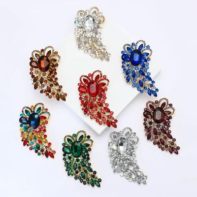 African Versatile Alloy Full Diamond Large Glass Brooch Exquisite Versatile Women'S Clothing Corsage Ornament Pin