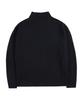 Search410 Wave Ribbed Two-Way Half-Neck Zip-Up Black