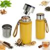 THERMAL TRAVEL MUG STEEL 650 Ml FOR COFFEE, TEA, WATER + STRAINER