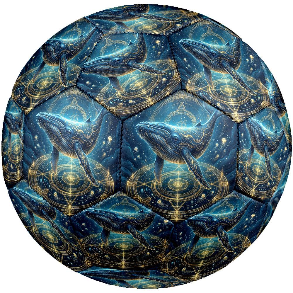 1pc Whale Mystical Symbolism Theme Soccer Ball Football, Size 5, Lightweight PVC, Outdoor Training Soccer Ball,Sports Gift T61436