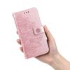 Phone Wallet Case With Card Slot Stand PU Lther Flower EmNaBossed  ive   Cover for   13