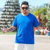 Tricou largi pentru bărbați de mărime mare M-7XL 8XL Tricou cu mâneci scurte pentru bărbați, culoare uni, cu gât rotund