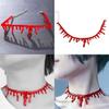Halloween Vampire Necklace Spooky Gothic Style Plastic Geometric Blood Necklace