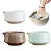 Ceramic Matcha Tea Bowl Japanese Tea Cup 560ml Matcha Accessories with Spout Handmade for Tea Lovers Friends Beginner Gift
