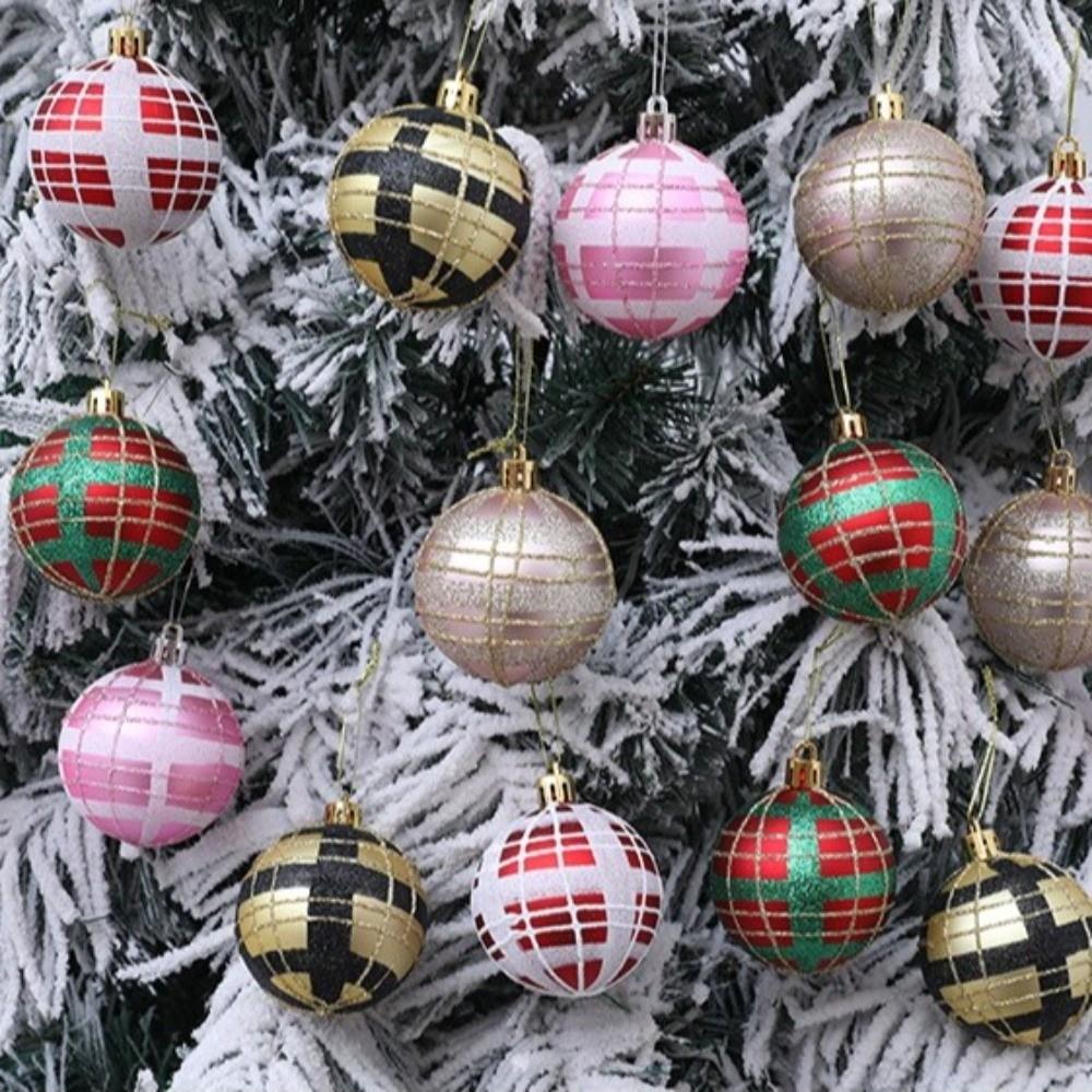 6PCS DIY Christmas Ball Pendant Paintings Xmas Tree Ornament New Xmas Tree Charm  New Year