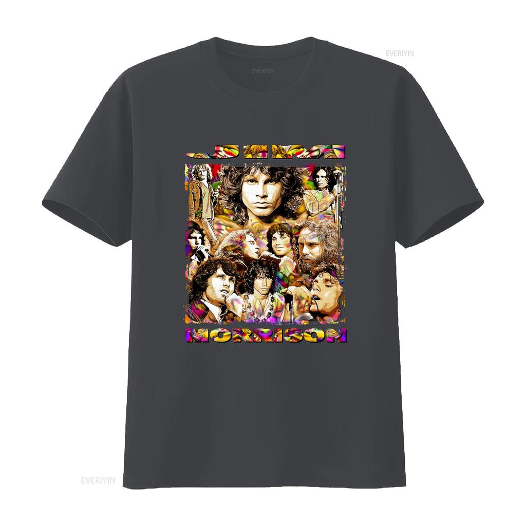 Jim Morrison Mr Mojo Risin Il Re Lucertola Rock Classico Break On Through Stampa T Shirt vintage Lavato Traspirante Leggermente