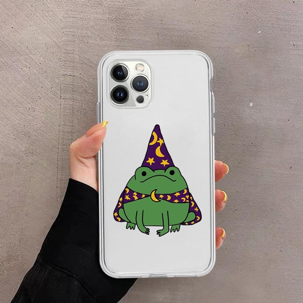 Frog cartoon drawing Phone Case For iPhone 15 13 14 Pro Max XS XR 12 11 Pro 13 Mini 6 7 8 Plus Soft Clear Back Cover