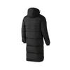 Li Ning Plain Logo Zipper Windbreaker Long Down Jacket Men Outerwear Black YYMT097-1