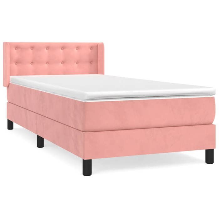 Maison Exclusive - Sommier à lattes de lit et matelas Rose 80x200 cm Velours