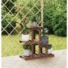 VidaXL Flower Stand 58x25x51 Cm Solid Fir Wood 362869