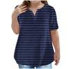 Children's Plus-size T-shirt Casual Fashion V-neck Short-sleeved Pocket Top