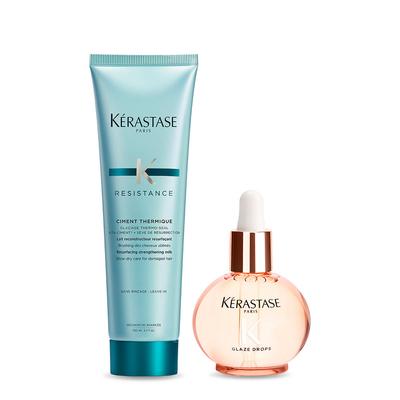 Kérastase Gloss Absolu Glaze Perfume Hair Oil 45ml + Thermique Anti-Frizz Heat Protectant 150ml Set