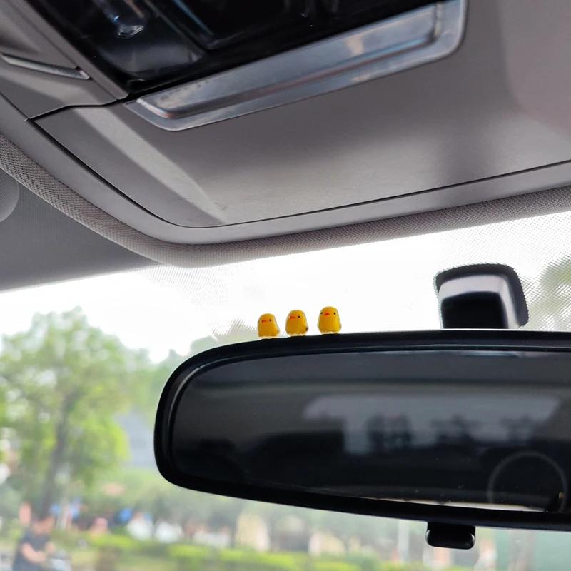 4/5/9pcs/set Cute Mini Chicken Car Ornaments, Car Center Console, Rearview Mirror Decoration, Car Dashboard Decoration