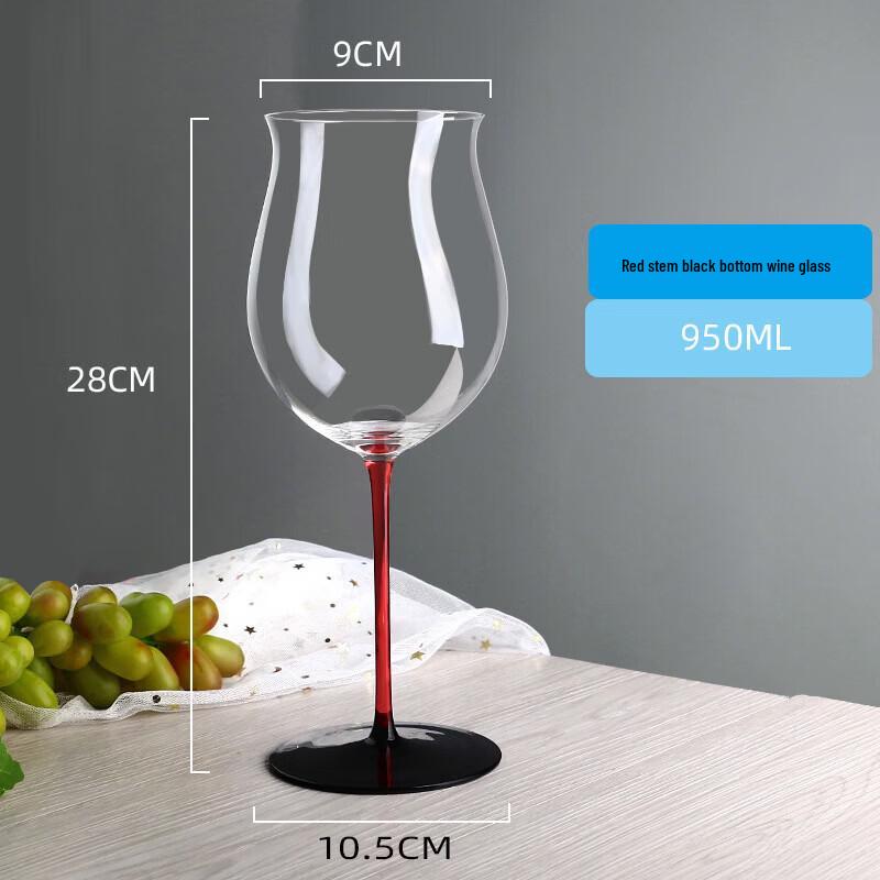 OLOEY Handmade Crystal Red Wine Glass