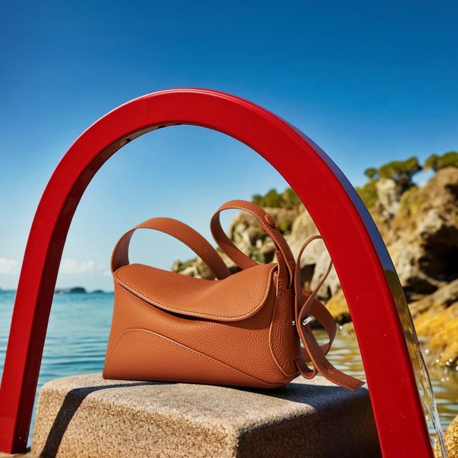 Leather Large-Capacity Underarm Bag Women'S Summer Versatile One-Shoulder Messenger Tote Bag