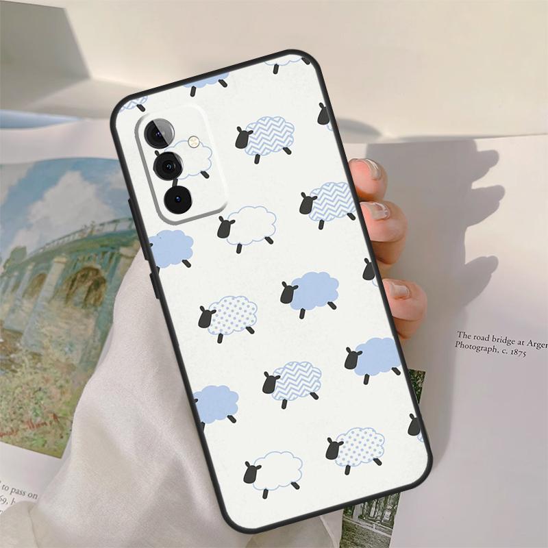 Cute Sheep Case For Samsung Galaxy A13 A33 A53 A34 A54 A14 A15 A16 A26 A36 A56 A12 A32 A52 A06 A35 A55