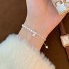 Pearl Broken Silver Bracelet Female Generous Gentle Design Light Luxury High-end Exquisite Jewelry Niche Design Female