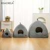 2025 Winter Verdicktes Indoor Katzenbett 2-in-1 Katzenhaus Zeltbett mit Abnehmbarem und Waschbarem Weichem Kissen, Unmontiert