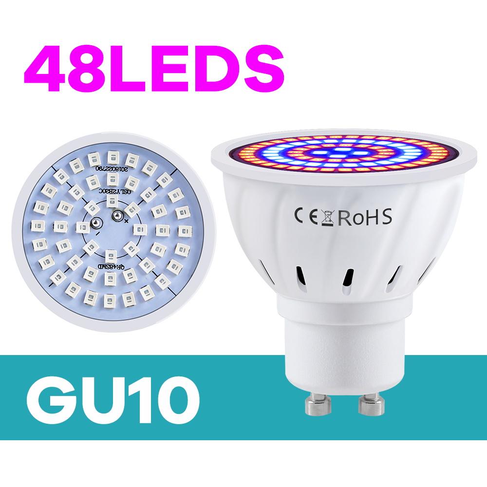 Plant Grow Light 220V LED Growth Bulb E27/E26 Full Spectrum GU10 Hydroponic B22 Seed Fill Lamp MR16 Succulent E14 Growing Lights