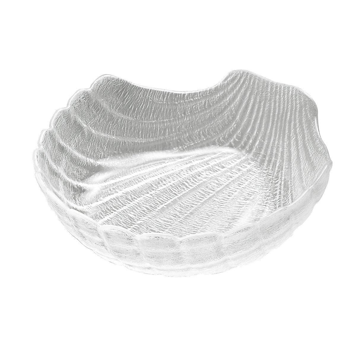 

Hirota Glass Large Diameter 23cm x Height Shell 3450 Bowl, Clear, 7cm, Blanc-Mer, Shell,
