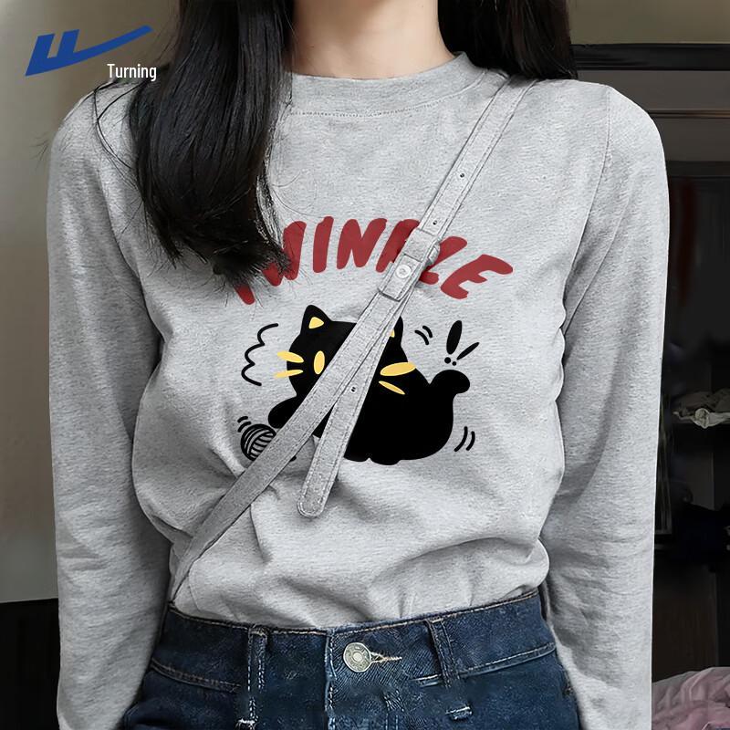 Warrior Women s American Style Loose Fit Long Sleeve Cotton Tee 2XL