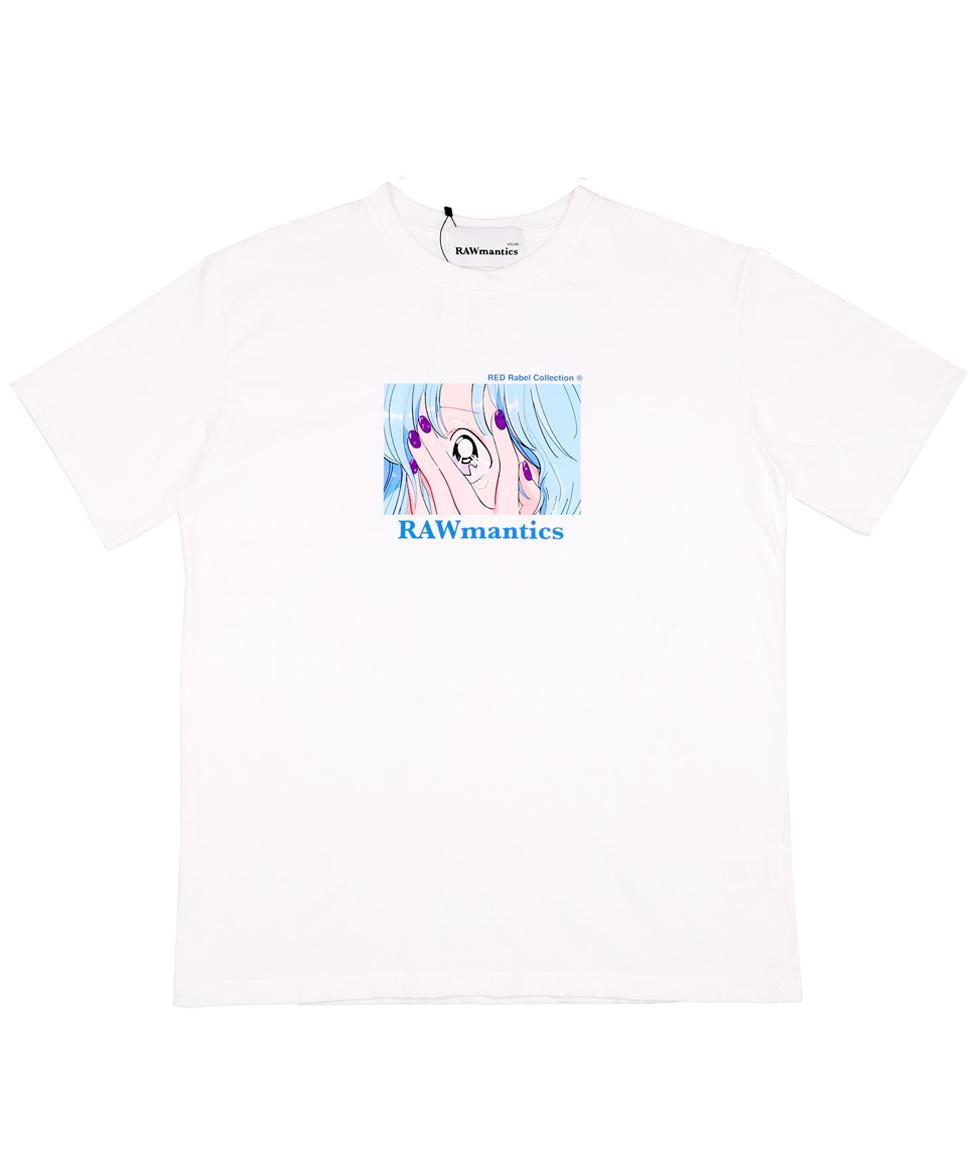 Romantics Oversized Anime Short Sleeve T-Shirt White