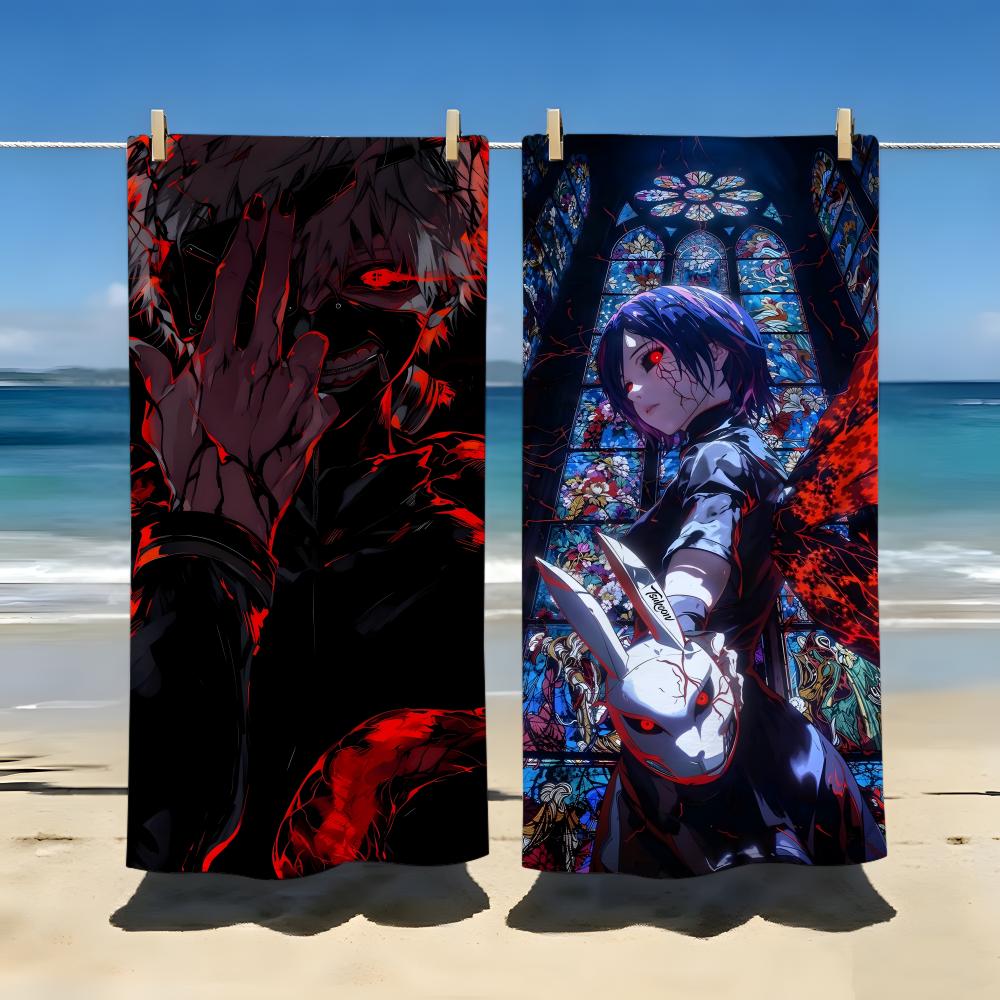 Anime T-Tokyo G-Ghoul Towel Beach Blanket Towel For Travel Gym Shower Luxury Lightweight Camping Pool hot