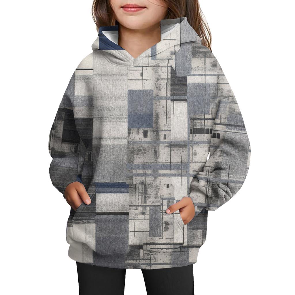 Girls' Hooded Tie-Dye Sweatshirt - Pullover Print Top