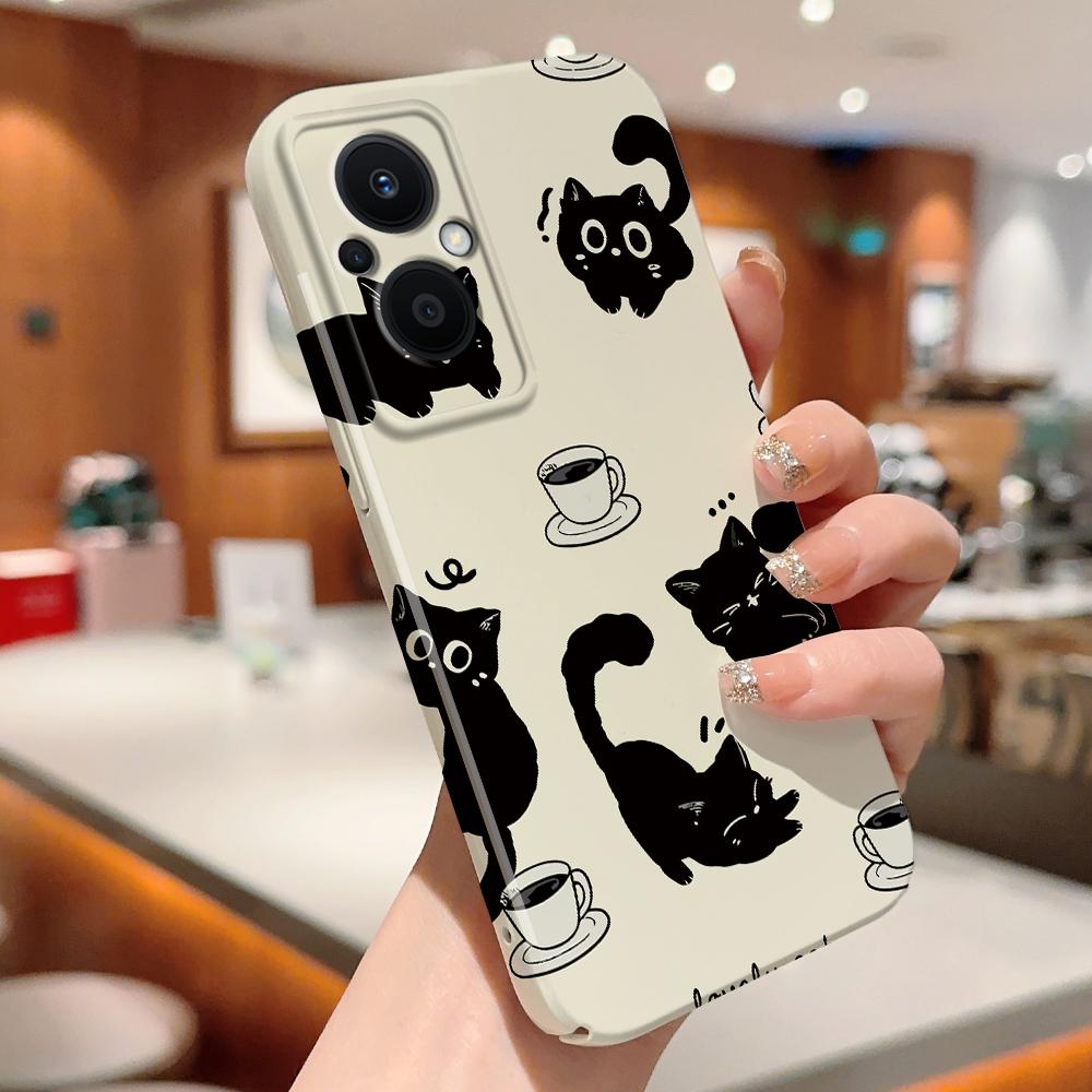 Komplexní filmový kryt na telefon s kresleným módním designem, tvrdý plášť s plným krytem, nárazuvzdorný fotoaparát, ochranný kryt pro OPPO Realme OnePlus Infinix Tecno