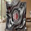 AC Milan Theme Blanket Soft Flannel Blanket Plush Throw Blanket Cozy Sofa Bed Blanket for Home Decor