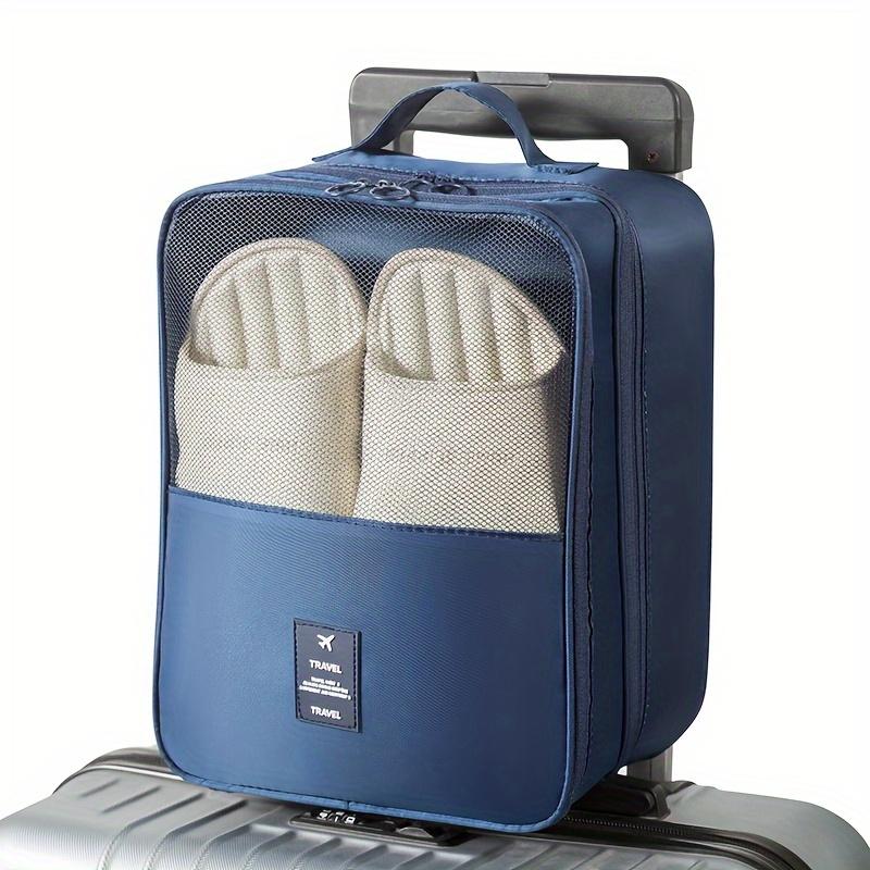 Large Capacity Travel Shoe Organizer Bag - Hanging Shoe Storage with Multiple Compartments, Heavy-Duty Polyester Hanging Organizer for Suitcase