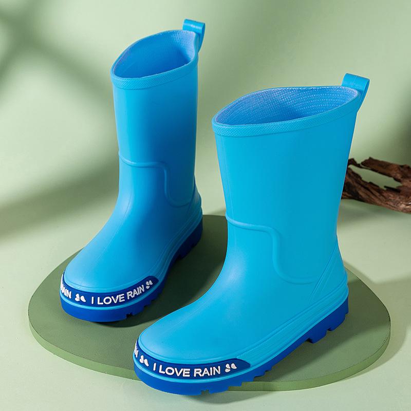 Children's Cartoon Mid-Calf Waterproof Rain Boots - Non-Slip, Thick, and Cute for Boys and Girls