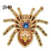 Fun Gifts for Halloween Gothic Spider Brooch Pin, Colorful Rhinestones Decor, Retro Animal Shape Fashion Alloy Decorative Lapel Pin Jackets