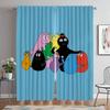 Les Barbapapa Home Interior Curtains 2 Pieces Tulle for Bedroom Halloween Decoration Modern Living Room Curtains Shades Curtain