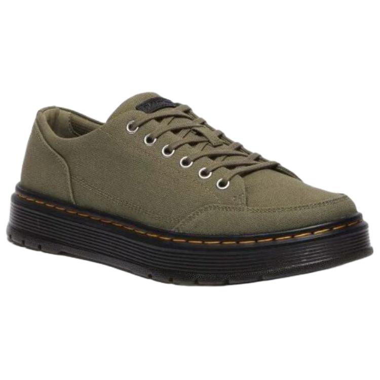 Dr. Martens Brookline Canvas Casual Comfortable Durable Low-Top Sneakers Men sneakers Olive-Green 40661300