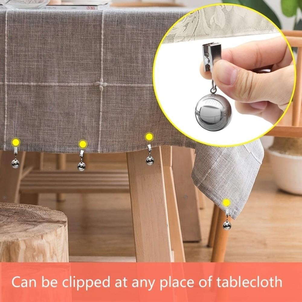4Pcs Rust Proof Curtain Weights Clips Stainless Steel Tablecloth Weights  Outdoor Activities