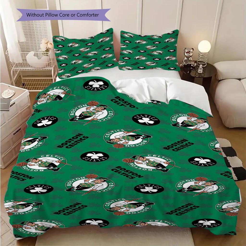 Celtics Spirit Green Gold Pride Bedding(1 * Duvet Cover + 2 * Pillowcase, Without core)Christmas Birthday Gift Bedding Set Duvet Cover and Pillowcase