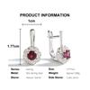 Flower Shape Design 925 Sterling Silver Women's Earrings Natural Round 5.0mm Rhodolite Garnet Fine Jewelry for Valentines Gifts