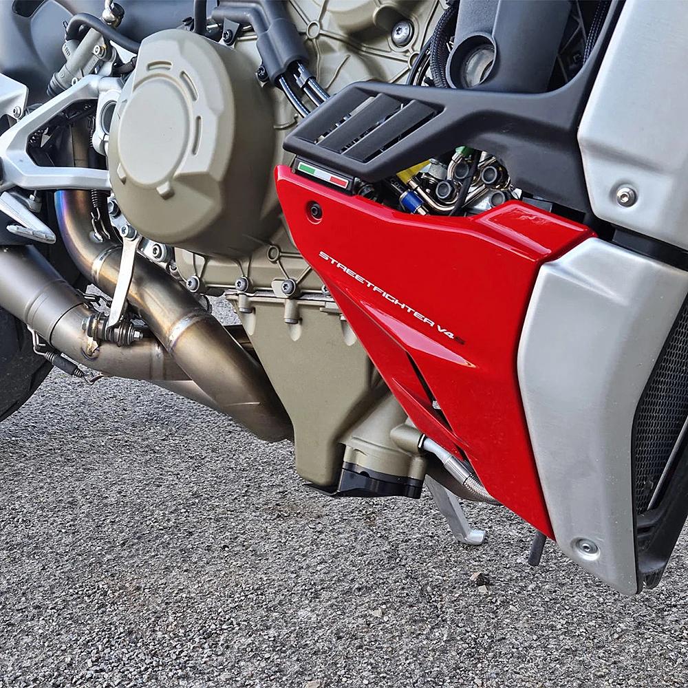 CNC Racing Oil Pan Protector Guard Aluminum Lower Engine Protector Sump Guard  For Ducati Streetfighter V4 S For Panigale V4 S R