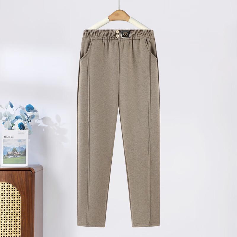 Hodo Women's High-Waisted Straight-Leg Fleece-Lined Casual Trousers