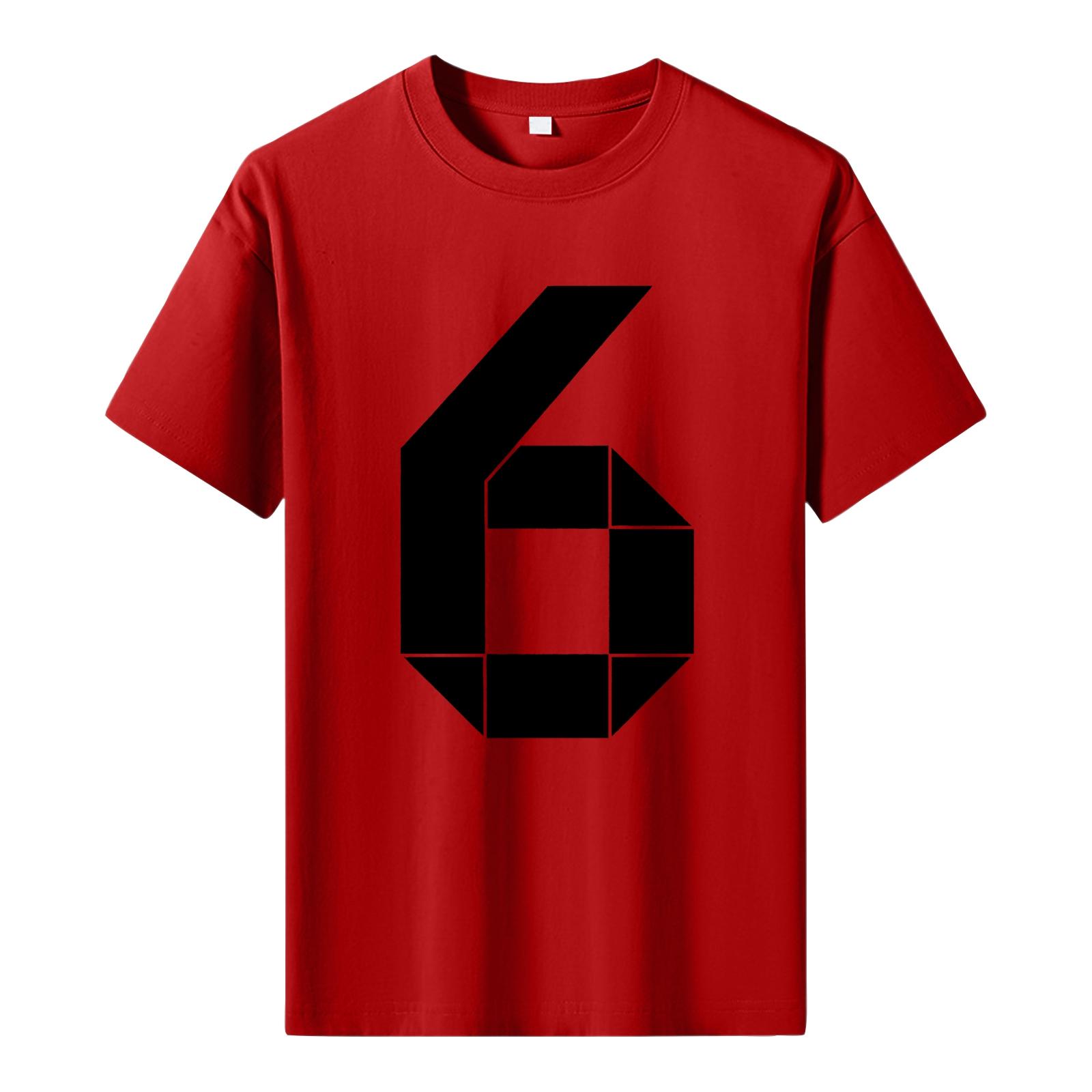 

Мужская футболка с коротким рукавом с принтом Мужская свободная повседневная футболка с коротким рукавом M